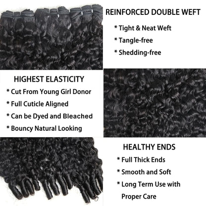Effn Good Burmese Curly Brazilian 100% Virgin Hair Bundles 14-28''