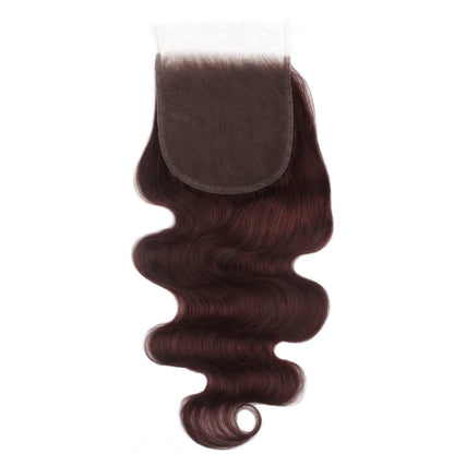 Burgundy Body Wave 5x5 HD Closure
